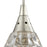 Atlas Lighting Kersey 4'' Wide 1Lt Pendant, Satin Nickel/Clear