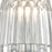 Atlas Lighting Kersey 4'' Wide 1Lt Pendant, Satin Nickel/Clear