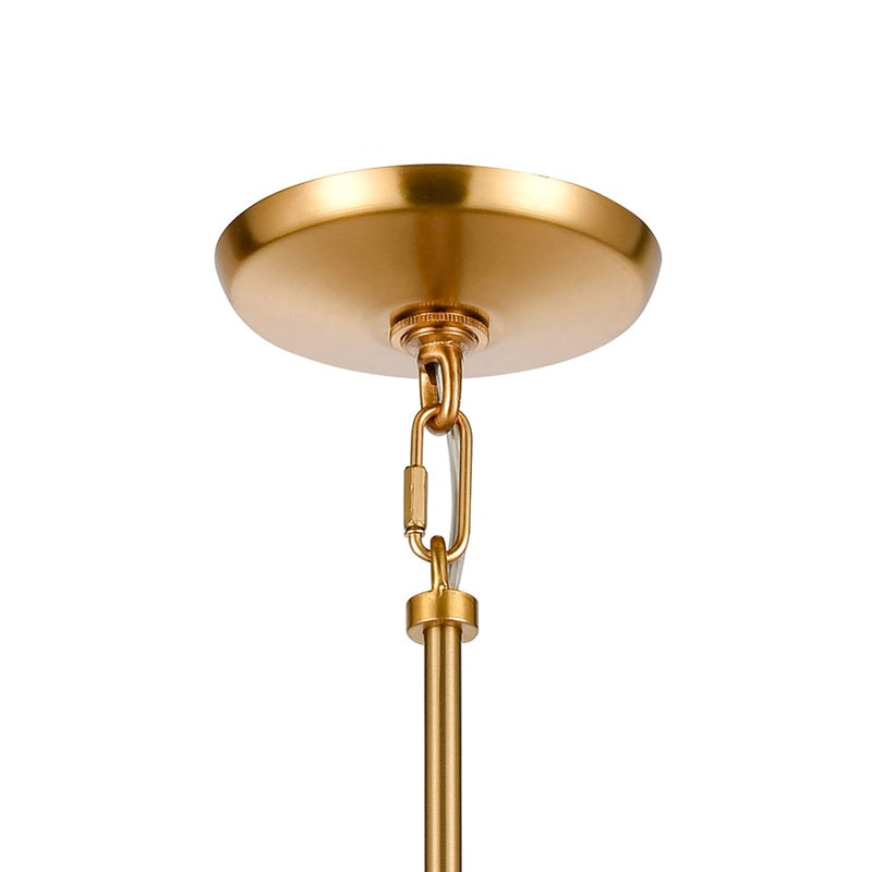 Atlas Lighting Konis 10'' Wide 1Lt Mini Pendant, Satin Brass/Clear