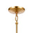 Atlas Lighting Konis 10'' Wide 1Lt Mini Pendant, Satin Brass/Clear