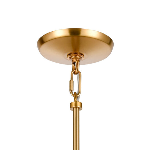 Atlas Lighting Konis 10'' Wide 1Lt Mini Pendant, Satin Brass/Clear