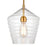 Atlas Lighting Konis 10'' Wide 1Lt Mini Pendant, Satin Brass/Clear