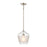 Atlas Lighting Konis 10'' Wide 1Lt Mini Pendant, Satin Nickel/Clear