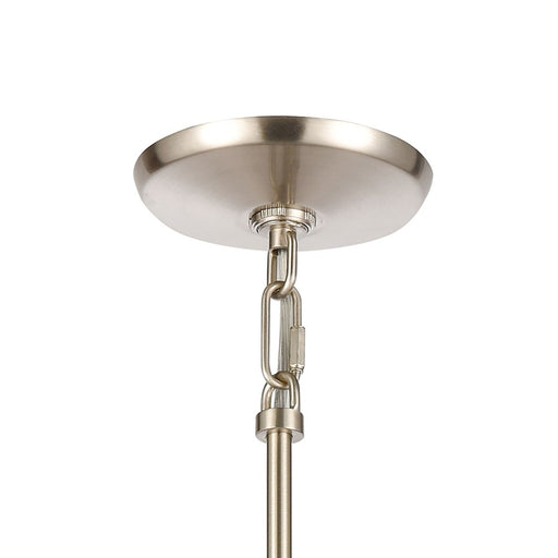 Atlas Lighting Konis 10'' Wide 1Lt Mini Pendant, Satin Nickel/Clear