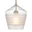 Atlas Lighting Konis 10'' Wide 1Lt Mini Pendant, Satin Nickel/Clear