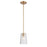 Atlas Lighting Lightweave 5.5'' Wide 1Lt Mini Pendant, Brass/Clear
