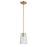 Atlas Lighting Lightweave 5.5'' Wide 1Lt Mini Pendant, Brass/Clear