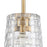 Atlas Lighting Lightweave 5.5'' Wide 1Lt Mini Pendant, Brass/Clear
