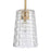 Atlas Lighting Lightweave 5.5'' Wide 1Lt Mini Pendant, Brass/Clear