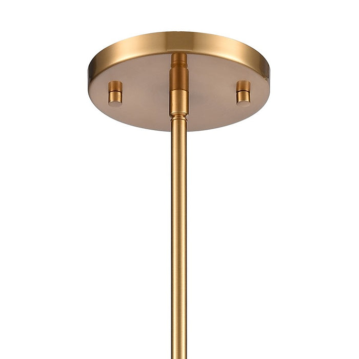 Atlas Lighting Lightweave 5.5'' Wide 1Lt Mini Pendant, Brass/Clear