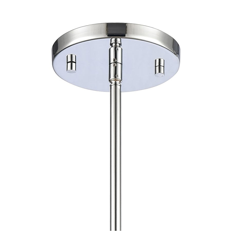 Atlas Lighting Lightweave 5.5'' Wide 1Lt Mini Pendant, Nickel/Clear