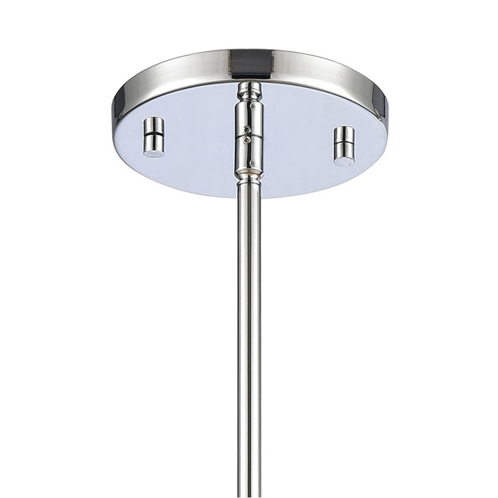 Atlas Lighting Lightweave 5.5'' Wide 1Lt Mini Pendant, Nickel/Clear