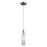 Atlas Lighting Lungo 3'' Wide 1Lt Pendant, Nickel/Snow White Glass