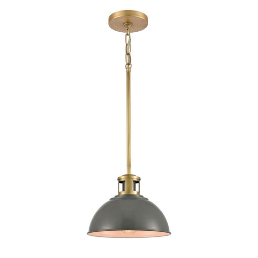 Atlas Lighting Lyndon 10'' Wide 1Lt Mini Pendant, Gray