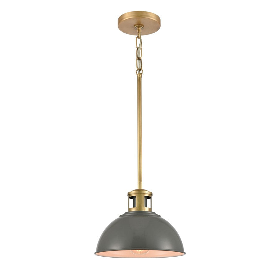 Atlas Lighting Lyndon 10'' Wide 1Lt Mini Pendant, Gray