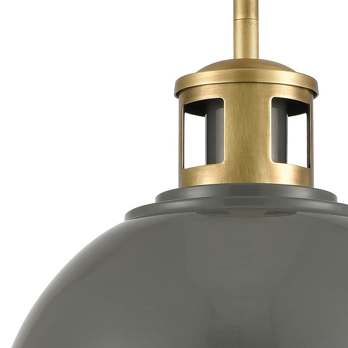 Atlas Lighting Lyndon 10'' Wide 1Lt Mini Pendant, Gray