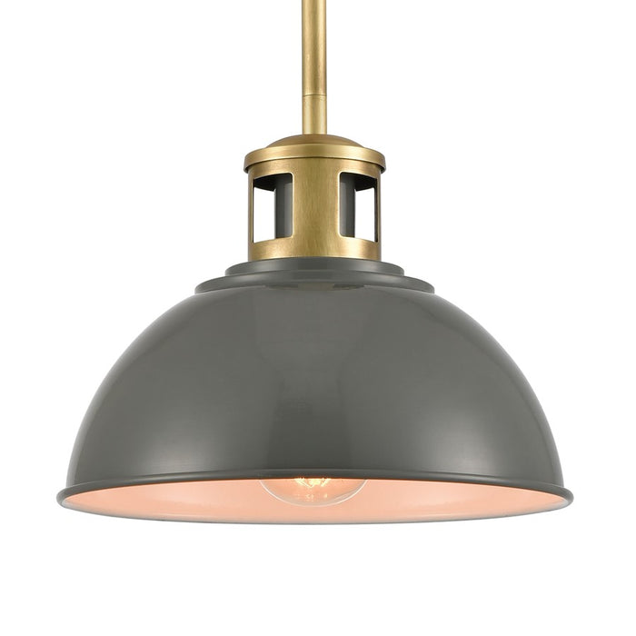 Atlas Lighting Lyndon 10'' Wide 1Lt Mini Pendant, Gray