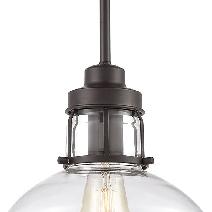 Atlas Lighting Manhattan Boutique 9''W 1Lt Mini Pendant, Bronze