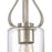 Atlas Lighting Market Square 5''W 1Lt Mini Pendant, Nickel/Clear