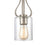 Atlas Lighting Market Square 5''W 1Lt Mini Pendant, Nickel/Clear