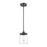 Atlas Lighting Mason 6'' Wide 1Lt Mini Pendant, Bronze/Clear
