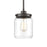 Atlas Lighting Mason 6'' Wide 1Lt Mini Pendant, Bronze/Clear