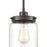 Atlas Lighting Mason 6'' Wide 1Lt Mini Pendant, Bronze/Clear