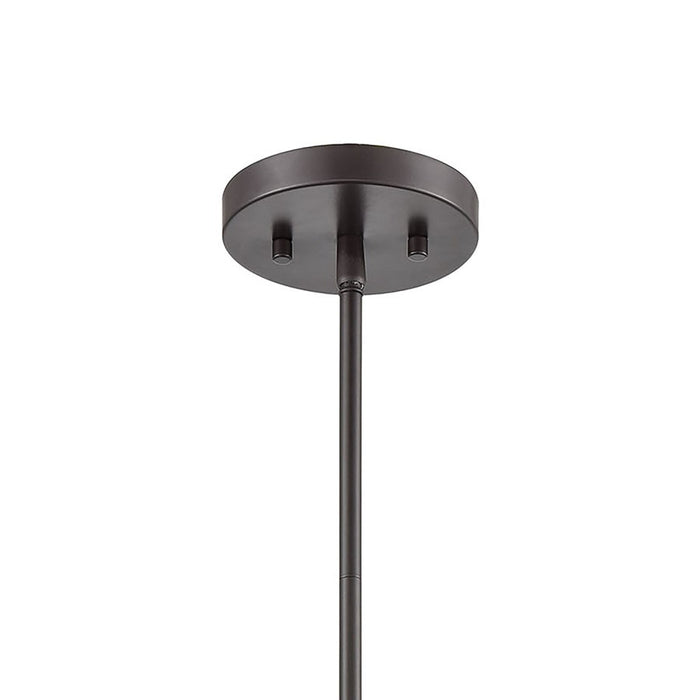 Atlas Lighting Mason 6'' Wide 1Lt Mini Pendant, Bronze/Clear