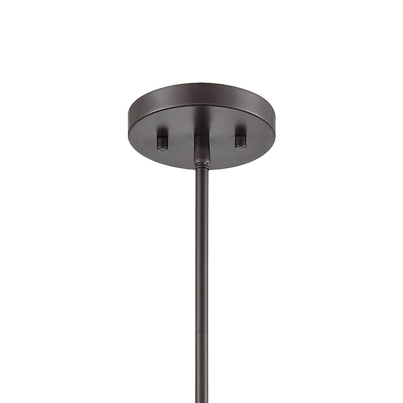 Atlas Lighting Mason 6in 1-Light Mini Pendant | Transitional Oil Rubbed Bronze and Clear Glass | Kitchen Island & Dining Room | Model CL11629-BZ