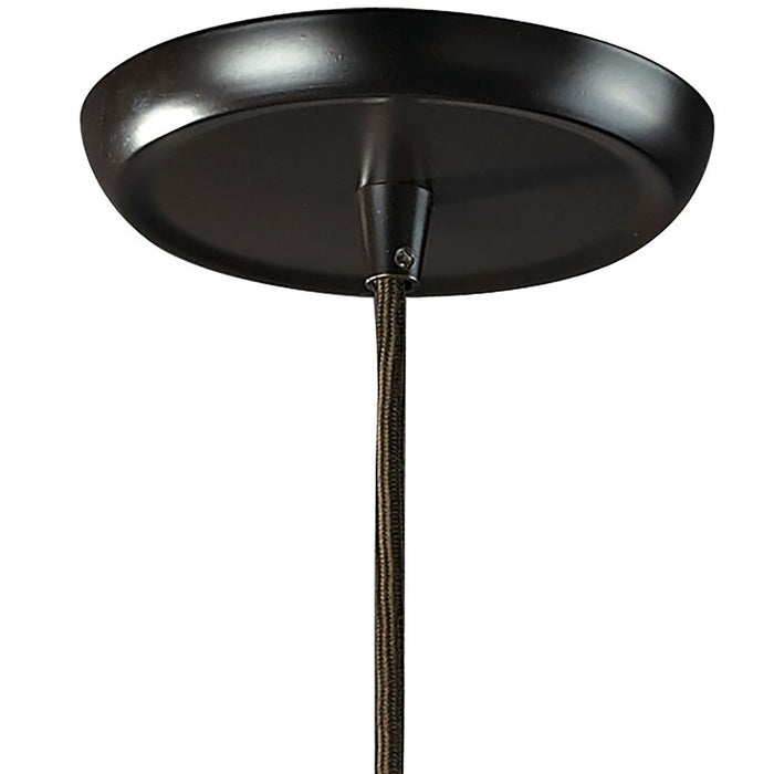 Atlas Lighting Menlow Park 6'' Wide 1Lt Mini Pendant, Bronze/Clear