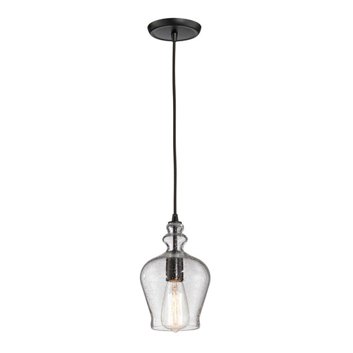 Atlas Lighting Menlow Park 6'' Wide 1Lt Mini Pendant, Bronze/Seed
