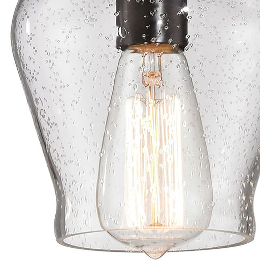 Atlas Lighting Menlow Park 6'' Wide 1Lt Mini Pendant, Bronze/Seed