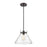 Atlas Lighting Mickley 12'' Wide 1Lt Mini Pendant, Bronze/Clear