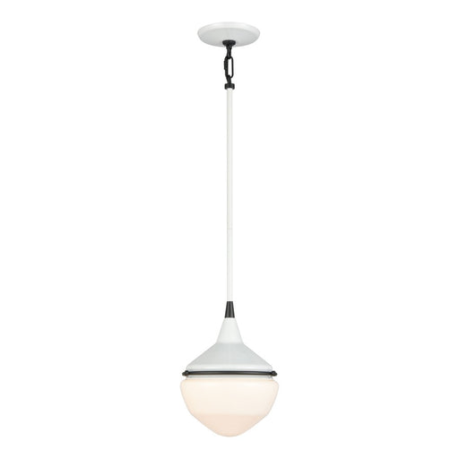 Atlas Lighting Mid-Century Schoolhouse 12''W 1Lt Mini Pendant, WH