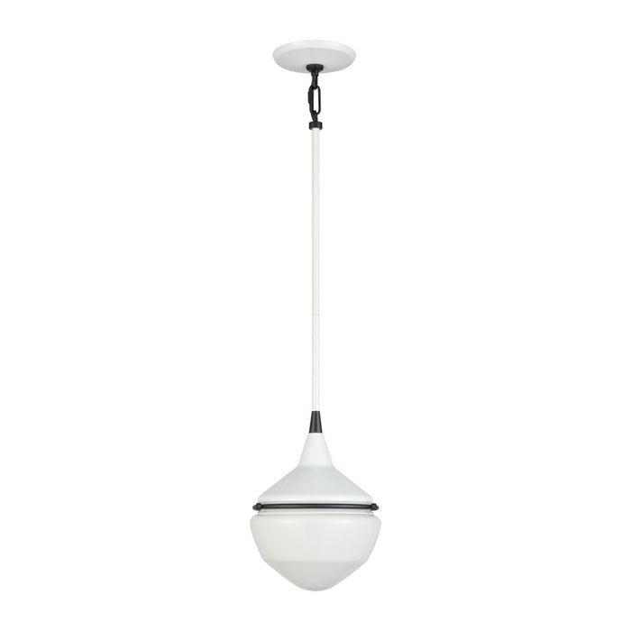 Atlas Lighting Mid-Century Schoolhouse 12''W 1Lt Mini Pendant, WH