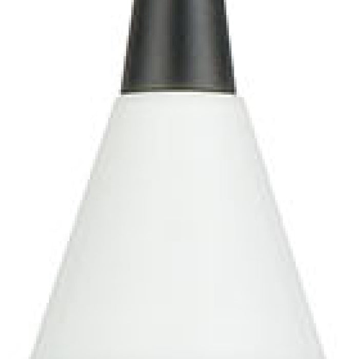 Atlas Lighting Mid-Century Schoolhouse 12''W 1Lt Mini Pendant, WH