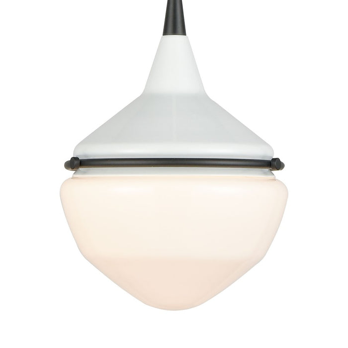 Atlas Lighting Mid-Century Schoolhouse 12''W 1Lt Mini Pendant, WH