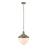 Atlas Mid-Century Schoolhouse 12''W 1Lt Mini Pendant, Pecan/WH