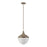 Atlas Mid-Century Schoolhouse 12''W 1Lt Mini Pendant, Pecan/WH