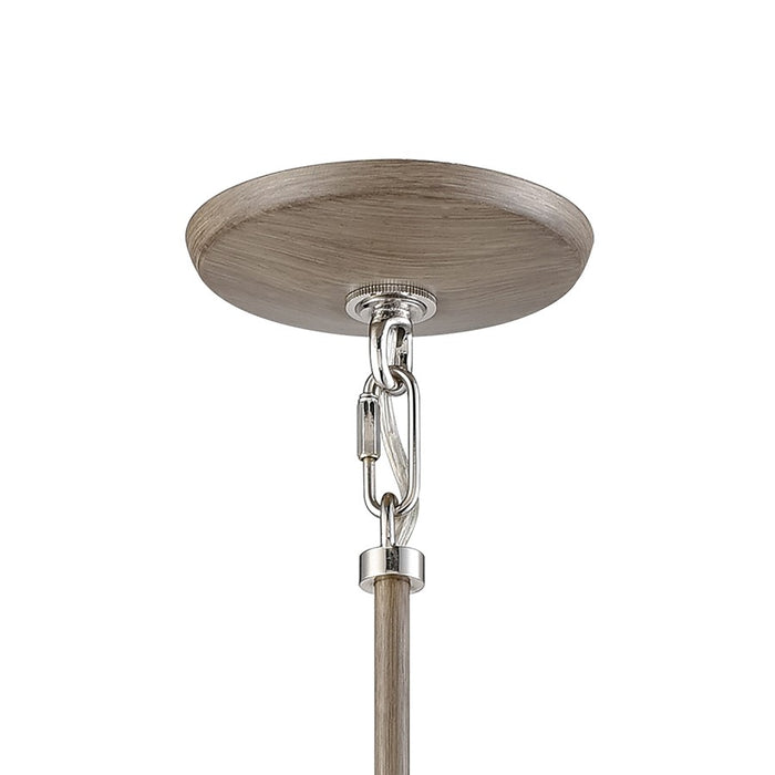 Atlas Mid-Century Schoolhouse 12''W 1Lt Mini Pendant, Pecan/WH