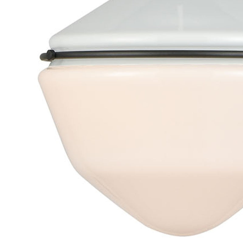 Atlas Lighting Mid-Century Schoolhouse 16"W 1Lt Mini Pendant, White