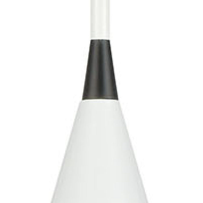 Atlas Lighting Mid-Century Schoolhouse 16"W 1Lt Mini Pendant, White