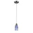 Atlas Lighting Milan 3'' Wide 1Lt Pendant, Nickel/Starburst Blue