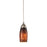 Atlas Lighting Milan 3'' Wide 1Lt Pendant, Nickel/Espresso Glass