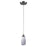 Atlas Lighting Milan 3'' Wide 1Lt Pendant, Nickel/Snow White Glass
