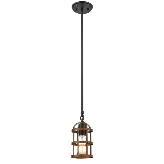 Atlas Lighting Millville 5'' Wide 1Lt Mini Pendant, Matte Black