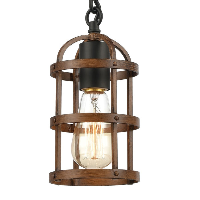 Atlas Lighting Millville 5'' Wide 1Lt Mini Pendant, Matte Black