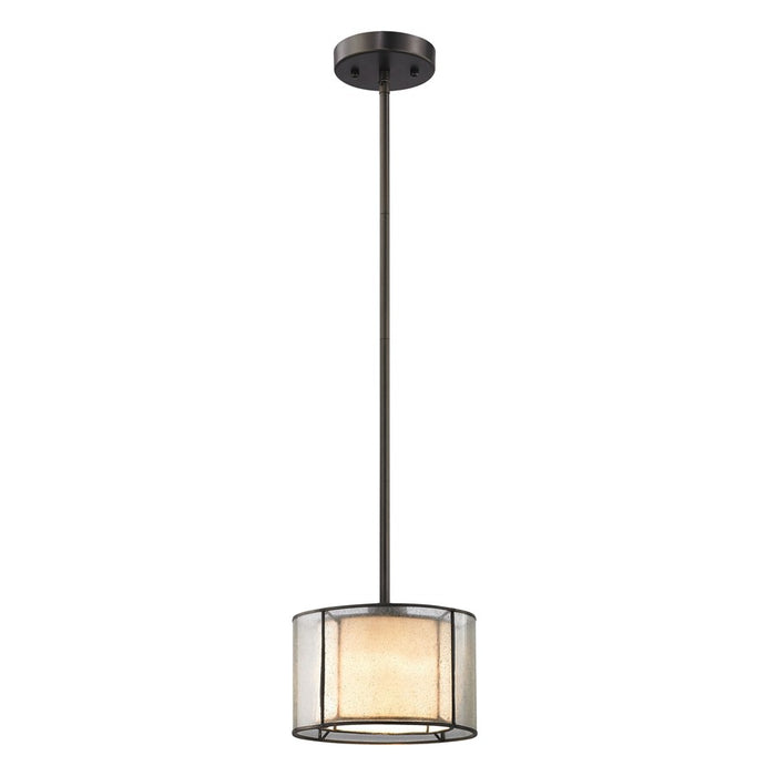 Atlas Lighting Mirage 8''W 1Lt Mini Pendant, Tiffany Bronze/Clear