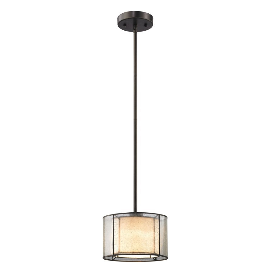 Atlas Lighting Mirage 8''W 1Lt Mini Pendant, Tiffany Bronze/Clear