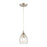 Atlas Lighting Miranda 5''W 1Lt Mini Pendant, Satin Nickel/White